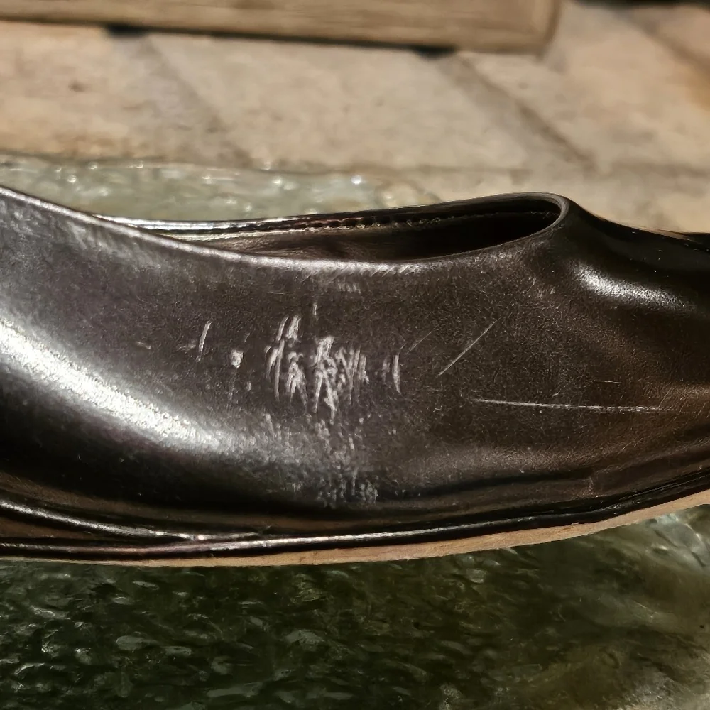 Cole Haan Air Elly OT Ballet Wedge Flats Silver Metallic Sz 7.6 #D24279